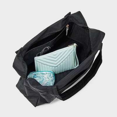 Essential Packable Weekender Duffel Bag - Universal Thread Black: Lightweight, Collapsible, 32L Capacity