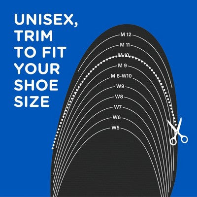 Dr. Scholl's Cushy Comfort Memory Foam Insole, Trim to Fit - Unisex - M Shoe Size 7-13, W Shoe Size 5-10 - 1 Pair