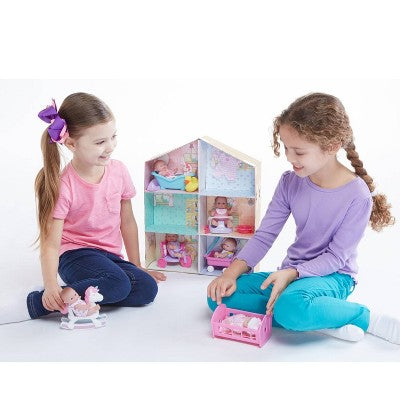 JC Toys Lots to Love Babies 5" Mini Doll House with Dolls and Accessories