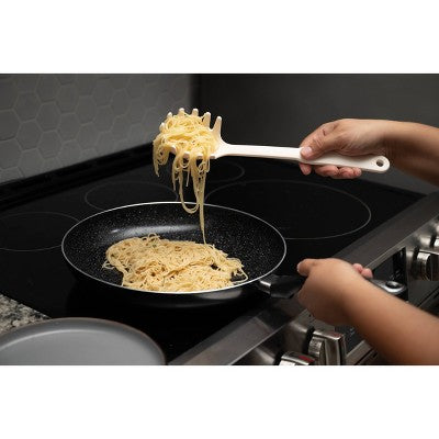 IMUSA 12" Ceramic Bistro Saute Pan Black: Aluminum Cookware, Hand Wash, Electric & Gas Compatible