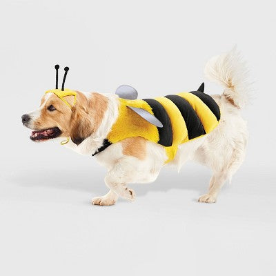 Bee with Reflective Wings Full Body Halloween Dog Costume - L - Boots & Barkley