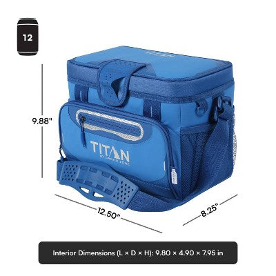 Titan by Arctic Zone Deep Freeze Zipperless Hardbody 12 Cans/8 qt Cooler - Cerulean Blue