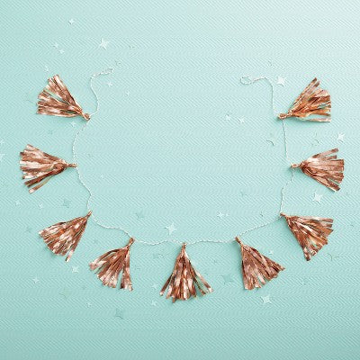 Rose Gold Metallic Tassel Garland - Spritz