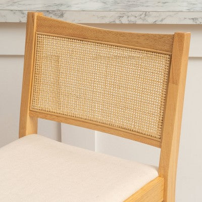 Powell Set of 2 Bessie Cane Barstools Natural (LOCAL PICKUP ONLY)