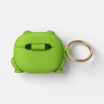 AirPods Pro (1/2 Generation) Case - heyday Frog: Silicone Animal Pattern with Carabiner