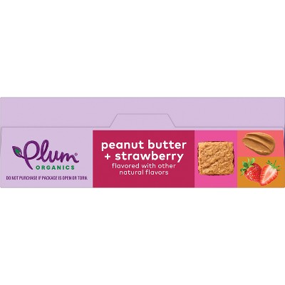 Plum Organics Jammy Sammy Snack Bars - Peanut Butter and Strawberry - 1.02oz/5ct