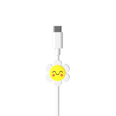 GEMS 3' 'Flower' Novelty USB-C Cables - Daisy: Male-To-Male, USB-C Connections