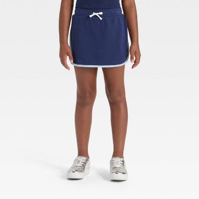 Girls' French Terry Skort - Cat & Jack Dark Blue XL