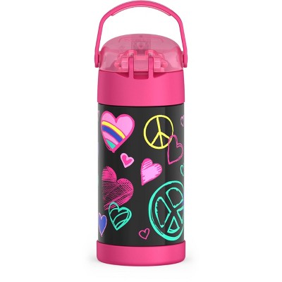 Thermos Kids' 12oz Stainless Steel FUNtainer Water Bottle with Bail Handle - Peace