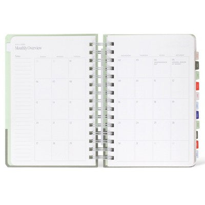 Good Office Day A5 Academic Planner with Tabs Evergreen