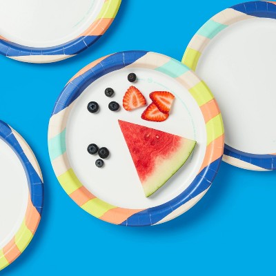 Disposable Plate 10" - Stripes - 24ct - up&up