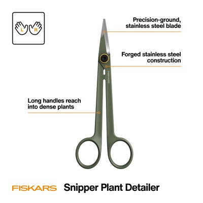Fiskars 2.5" Long Reach Detailing Snip Garden Shears