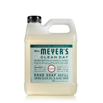 Mrs. Meyer's Clean Day Liquid Hand Soap Refill - Birchwood - 33 fl oz