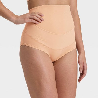 Maternity 2pk Luxe Stretch Over the Belly Bikini Underwear - Auden Black/Pearl Tan 2X