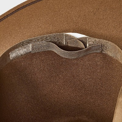 Felt Down Brim Western Hat - Universal Thread Dark Brown One Size Fits Most