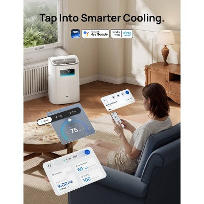 DREO Smart 3-in-1 Portable 5000 BTU (8000 BTU ASHRAE) Air Conditioner with Drainage-Free Cooling Fan and Dehumidifier Timer (LOCAL PICKUP ONLY)