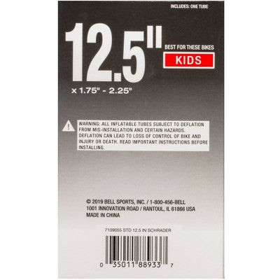 Bell 12.5" Bike Tire Tube - Black