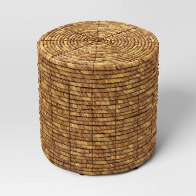 Wicker Storage Ottoman Natural- Room Essentials