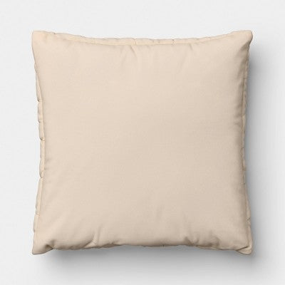19"x19" Quilted Solid Pillow Khaki - Room Essentials