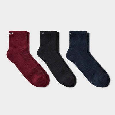 Pair of Thieves Men's Ankle Socks 3pk - Dark Red 6-12