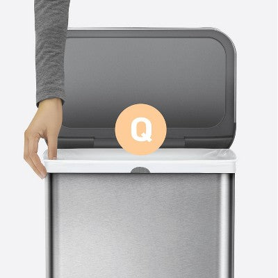 simplehuman 58L Rectangular Liner Rim Voice + Motion Sensor Kitchen Trash Can Stainless Steel: Touchless, Fingerprint-Resistant, Indoor Use (LOCAL PICKUP ONLY)