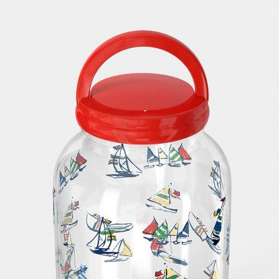 4.5qt Plastic Sail Boat Print Beverage Dispenser with Handle - Room Essentials