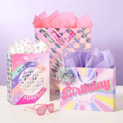 Tinsel Silver Gift Bow - Spritz