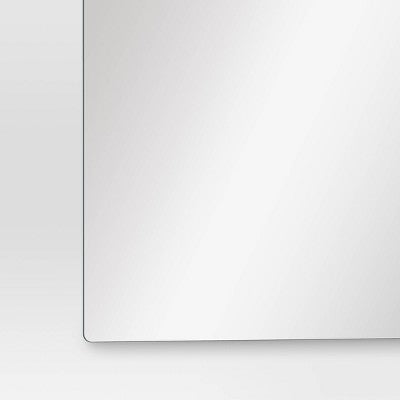 (Set of 4) 12"x12" Frameless Mirrors Silver - Room Essentials: Modern Square Wall Mount, No Frame Required