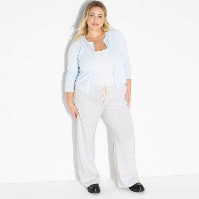 Women's Mid-Rise Knit Sweatpants - Wild Fable Heather Gray XXL