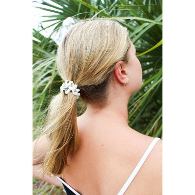 TELETIES Large Hair Ties - 3pc - Coconut White