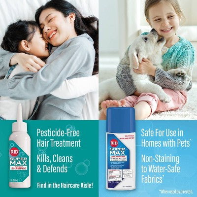 RID Super Max 5-in-1 Hair & Home Complete Lice Treatment Kit