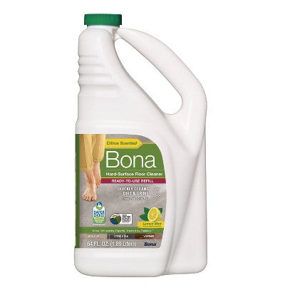 Bona Lemon Mint Cleaning Products Mop Refill Multi Surface All Purpose Floor Cleaner - 64oz