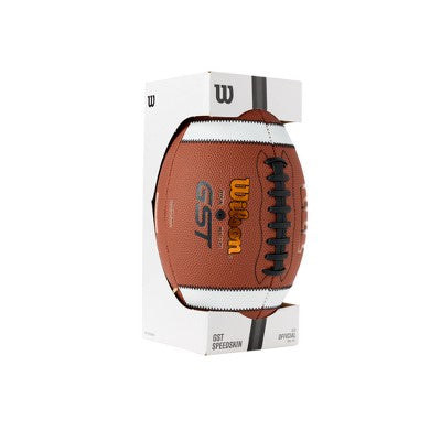 Wilson GST Speed Skin Official Football - Brown: Regulation Size, Leather Composite, Butyl Bladder