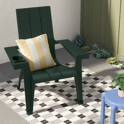 Resin Stackable Adirondack Chair Green - Room Essentials (LOCAL PICKUP ONLY)