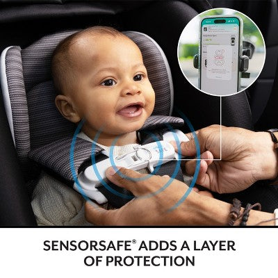 Evenflo Revolve180 LiteMax Rotating Infant Car Seat with Green & Gentle - Anchor Gray (LOCAL PICKUP ONLY)