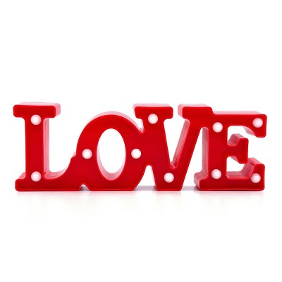 LED Light Up Letter - Love Red