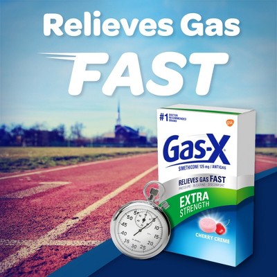 Gas-X Extra Strength Anti-gas Cherry Creme Chewable Tablets to Relieve Excess Gas - 72ct