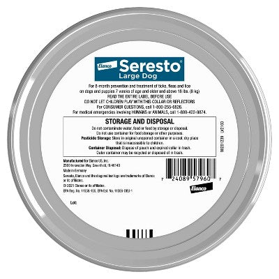 Seresto Flea & Tick Dog Insect Prevention Collar - L