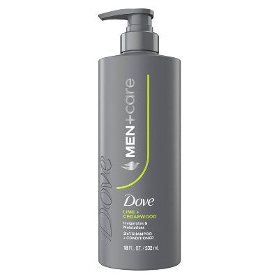 Dove Men+Care 2-in-1 Lime + Cedarwood Shampoo and Conditioner - 18 fl oz