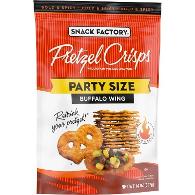 Snack Factory Pretzel Crisps Buffalo Wing Party Size - 14oz