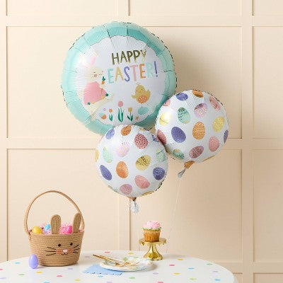 3pc Easter Grab and Go Pre-Filled Helium Balloon - Spritz