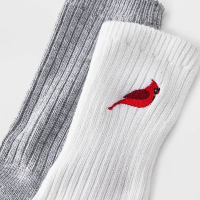 Men's Cozy Cabin Socks 2pk - Goodfellow & Co Cream/Gray