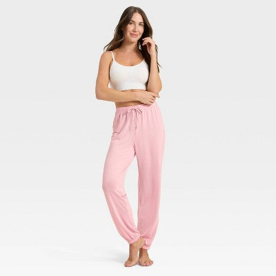 Women's Jersey Jogger Pajama Pants - Auden Light Pink XXL