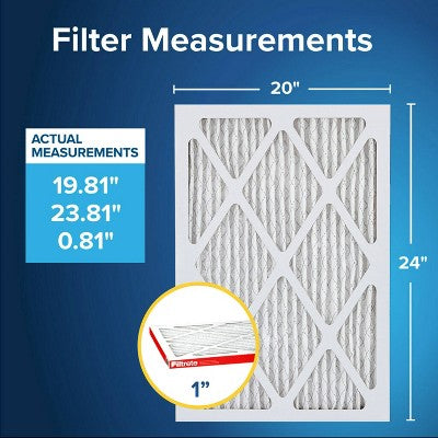 Filtrete 20x24x1 Allergen Defense Air Filter 1000 MPR: MERV 11 Electrostatic Furnace Filter, Captures Dust & Pollen (LOCAL PICKUP ONLY)