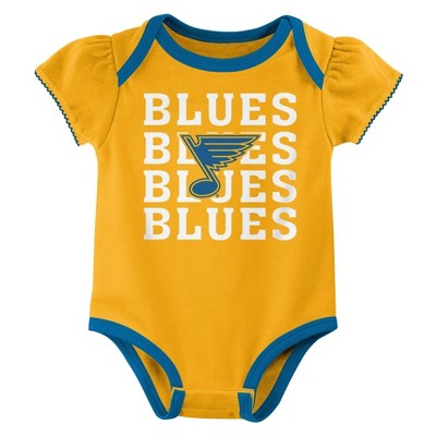 NHL St. Louis Blues Infant Girls' 3pk Bodysuits - 0-3M
