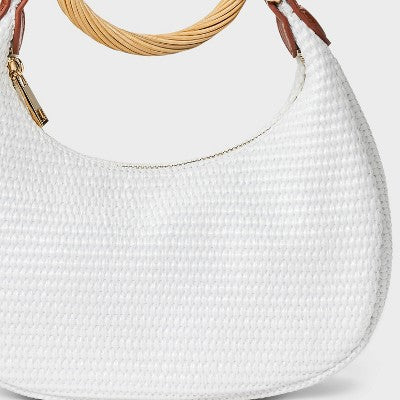 Straw Bracelet Bag - A New Day White