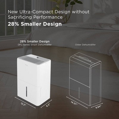 TCL 2000sqft Smart Dehumidifier Energy Star Most Efficient 2024 25 Pints Per Day (H25D44W): Basement & Room Use, 3 Settings (LOCAL PICKUP ONLY)