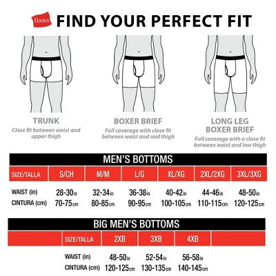 Hanes Premium Men's 3pk Trunks Total Support Pouch - Black/Gray S