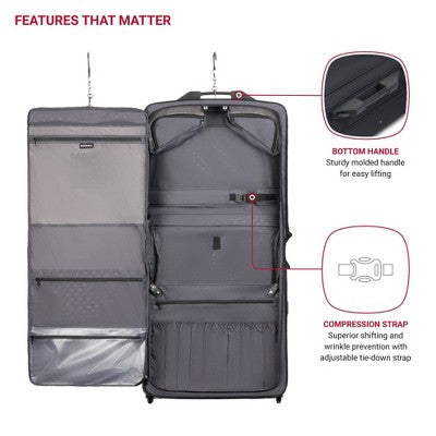 SWISSGEAR Zurich Garment Bag - Black: Softside Spinner Luggage