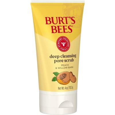 Burt's Bees Peach & Willow Bark Deep Cleansing Pore Facial Scrub - Unscented - 4oz